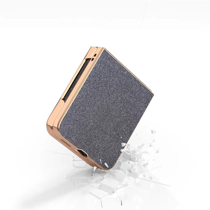 For Motorola Razr 50 Ultra 5G Case Electroplating Phone Cover Glitter Surface Design PU+TPU Protective Case