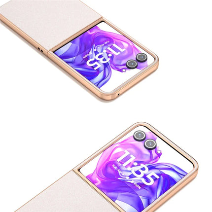 For Motorola Razr 50 Ultra 5G Case Electroplating Phone Cover Glitter Surface Design PU+TPU Protective Case