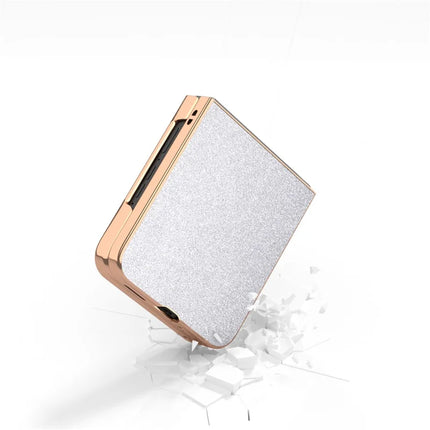 For Motorola Razr 50 Ultra 5G Case Electroplating Phone Cover Glitter Surface Design PU+TPU Protective Case