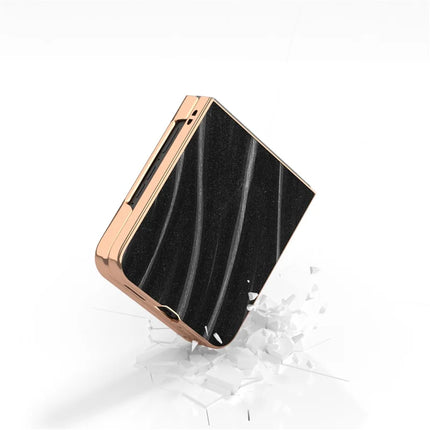 For Motorola Razr 50 Ultra 5G Case Electroplating Phone Cover Milky Way Pattern PU+TPU Protective Case