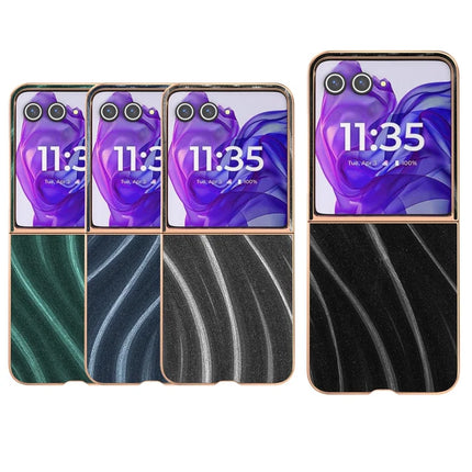 For Motorola Razr 50 Ultra 5G Case Electroplating Phone Cover Milky Way Pattern PU+TPU Protective Case