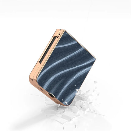 For Motorola Razr 50 Ultra 5G Case Electroplating Phone Cover Milky Way Pattern PU+TPU Protective Case
