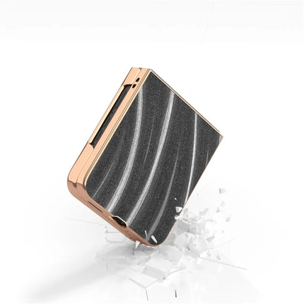 For Motorola Razr 50 Ultra 5G Case Electroplating Phone Cover Milky Way Pattern PU+TPU Protective Case