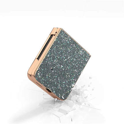 For Motorola Razr 50 Ultra 5G Case Electroplating Phone Cover Colored Glitter Design PU+TPU Protective Case