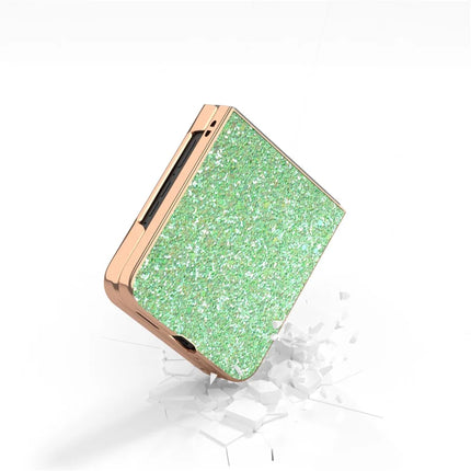 For Motorola Razr 50 Ultra 5G Case Electroplating Phone Cover Colored Glitter Design PU+TPU Protective Case