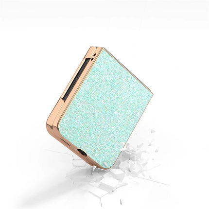 For Motorola Razr 50 Ultra 5G Case Electroplating Phone Cover Colored Glitter Design PU+TPU Protective Case
