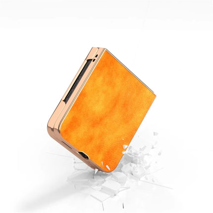 For Motorola Razr 50 Ultra 5G Case Electroplating Phone Cover PU Leather+TPU Litchi Texture Case