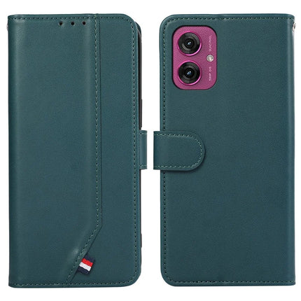 For Motorola Moto G55 5G Case RFID Blocking Flip Leather Phone Cover - Green
