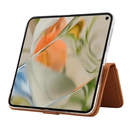 ABEEL Style A02 For Google Pixel 9 Pro Fold 5G Stand Case PC+PU Leather RFID Blocking Wallet Phone Cover
