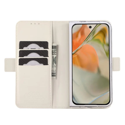 ABEEL Style A02 For Google Pixel 9 Pro Fold 5G Stand Case PC+PU Leather RFID Blocking Wallet Phone Cover