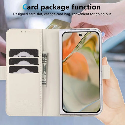 ABEEL Style A02 For Google Pixel 9 Pro Fold 5G Stand Case PC+PU Leather RFID Blocking Wallet Phone Cover