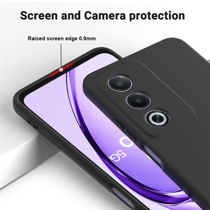 For Oppo A80 5G Case Liquid Silicone Anti-Scratch Phone Cover with Hand Strap
