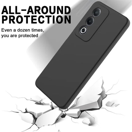 For Oppo A80 5G Case Liquid Silicone Anti-Scratch Phone Cover with Hand Strap