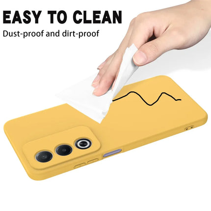 For Oppo A80 5G Case Liquid Silicone Anti-Scratch Phone Cover with Hand Strap