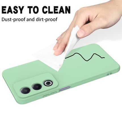 For Oppo A80 5G Case Liquid Silicone Anti-Scratch Phone Cover with Hand Strap