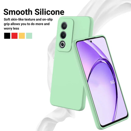For Oppo A80 5G Case Liquid Silicone Anti-Scratch Phone Cover with Hand Strap