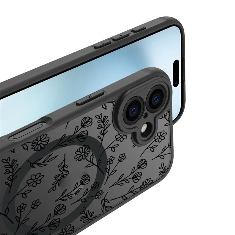 ShopCaseCart Premium Magnetic iPhone 16 Protective cover Compatible with MagSafe Matte Skin-Touch TPU+PC Phone Guard