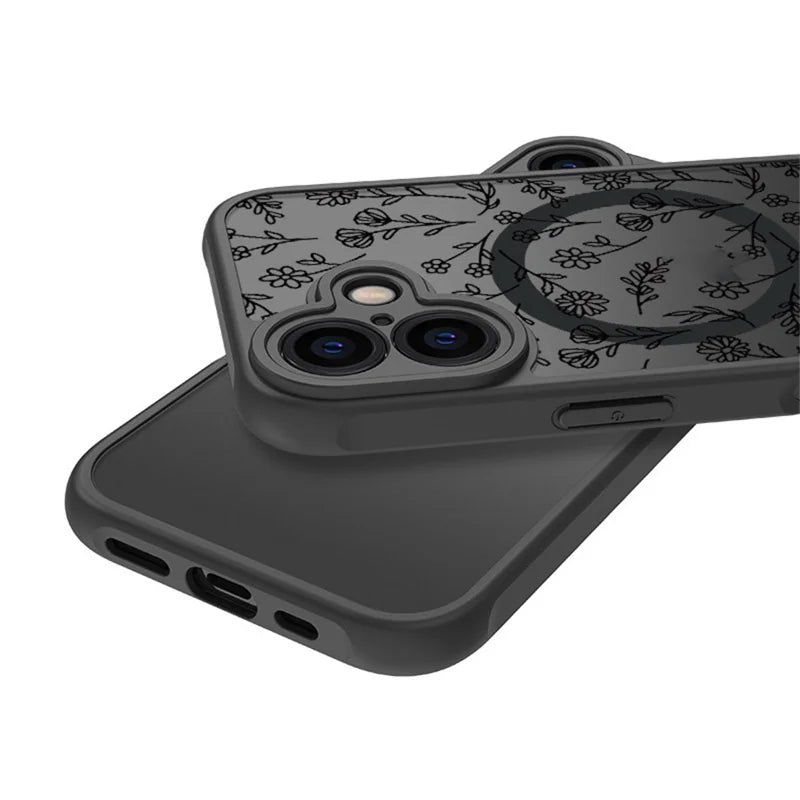 ShopCaseCart Premium Magnetic iPhone 16 Protective cover Compatible with MagSafe Matte Skin-Touch TPU+PC Phone Guard