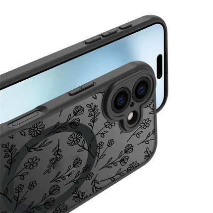 For iPhone 16 Plus Case Compatible with MagSafe Matte Skin-Touch TPU+PC Phone Cover