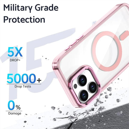 For iPhone 16 Pro Max Case Compatible with MagSafe Camera Kickstand Clear Acrylic Phone Cover