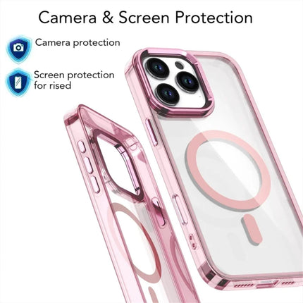 For iPhone 16 Pro Max Case Compatible with MagSafe Camera Kickstand Clear Acrylic Phone Cover