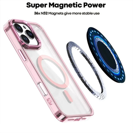 For iPhone 16 Pro Max Case Compatible with MagSafe Camera Kickstand Clear Acrylic Phone Cover