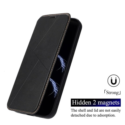 For iPhone 15 Pro Max Case Magnetic Closure Card Slot Leather Flip Phone Cover