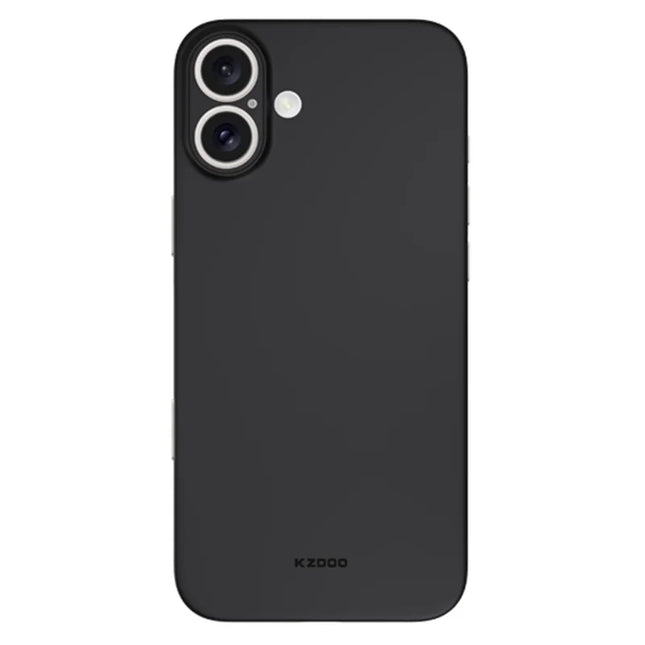 KZDOO Air Skin Series for iPhone 16 Plus Case Frosted Back Ultra Thin PP Phone Cover - Black