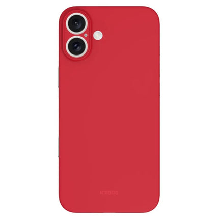KZDOO Air Skin Series for iPhone 16 Plus Case Frosted Back Ultra Thin PP Phone Cover - Red