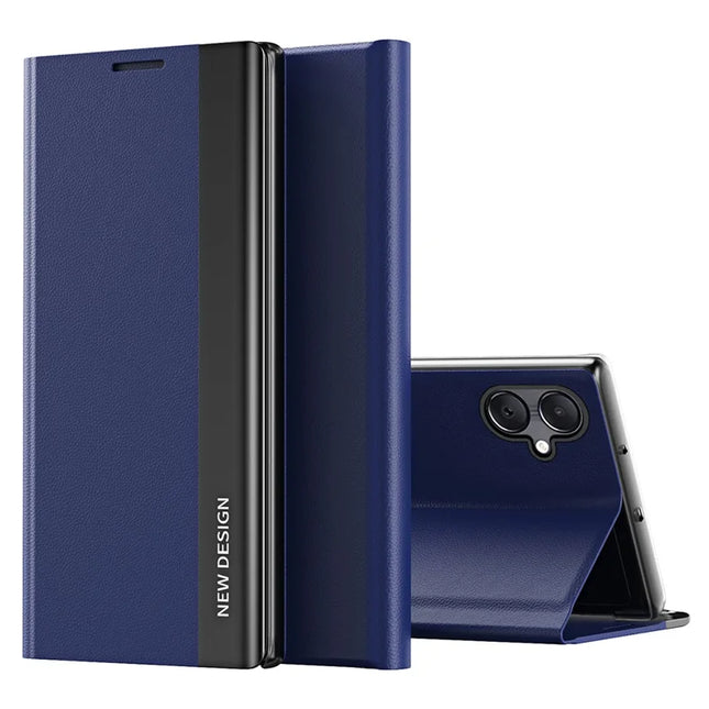 For Samsung Galaxy A06 Case Anti-Drop Leather Phone Cover with Stand - Sapphire