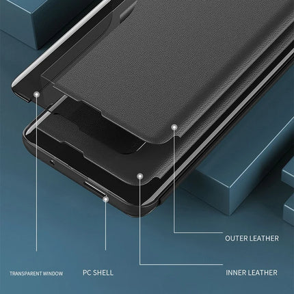 For Samsung Galaxy A06 Case View Window Full Protection Leather Phone Cover