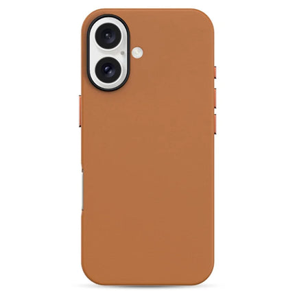 KZDOO For iPhone 16 Plus Case Compatible with MagSafe PU+PC Shockproof Phone Cover - Orange