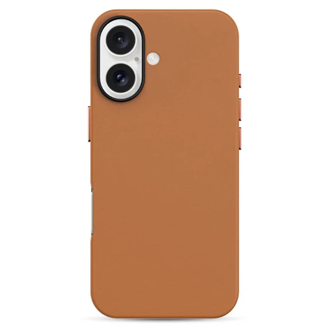 KZDOO For iPhone 16 Plus Case Compatible with MagSafe PU+PC Shockproof Phone Cover - Orange