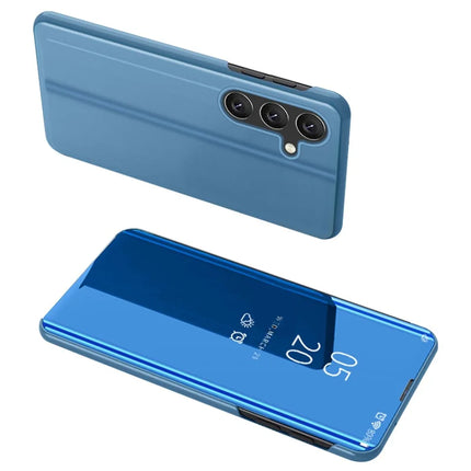 For Samsung Galaxy A16 5G / A16 4G Case View Window Stand Leather Flip Phone Cover - Blue