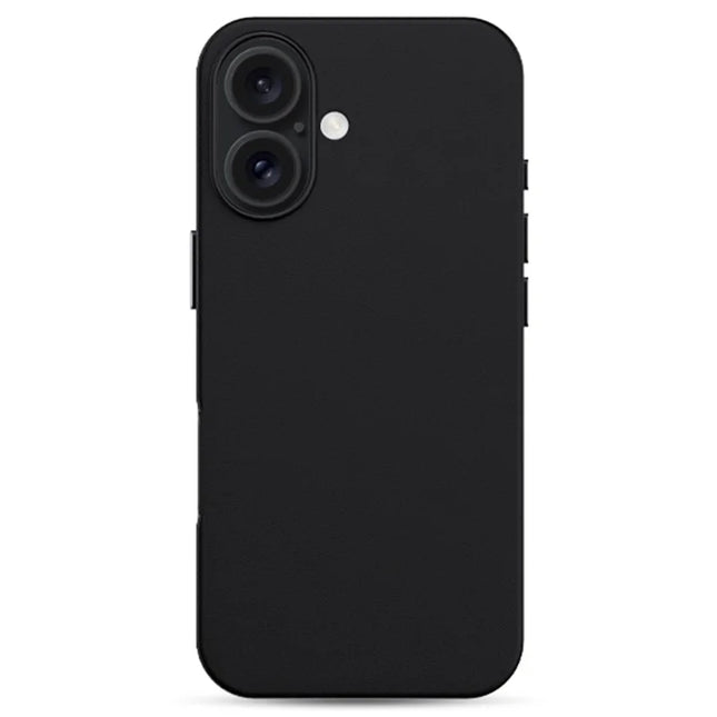 KZDOO Noble Collection Series For iPhone 16 Plus Case PU+PC Shockproof Phone Cover - Black