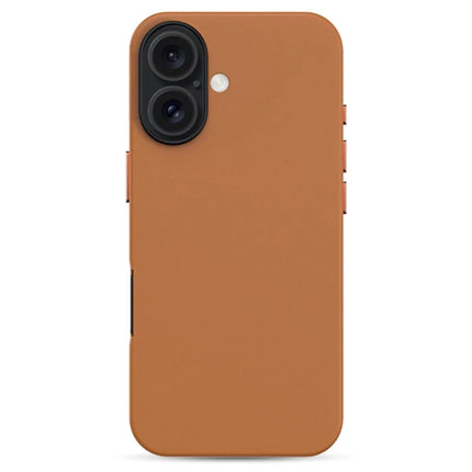 KZDOO Noble Collection Series For iPhone 16 Plus Case PU+PC Shockproof Phone Cover - Orange