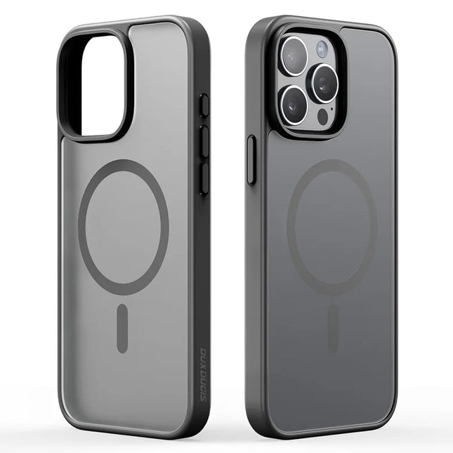 DUX DUCIS Yind Series For iPhone 15 Pro Max Matte Case Compatible with MagSafe PC+TPU Phone Cover - Black