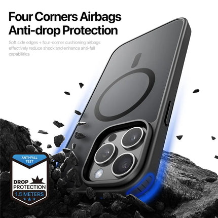 ShopCaseCart DUX DUCIS Yind Series For iPhone 15 Pro Max Matte Case Compatible with MagSafe PC+TPU Phone Cover