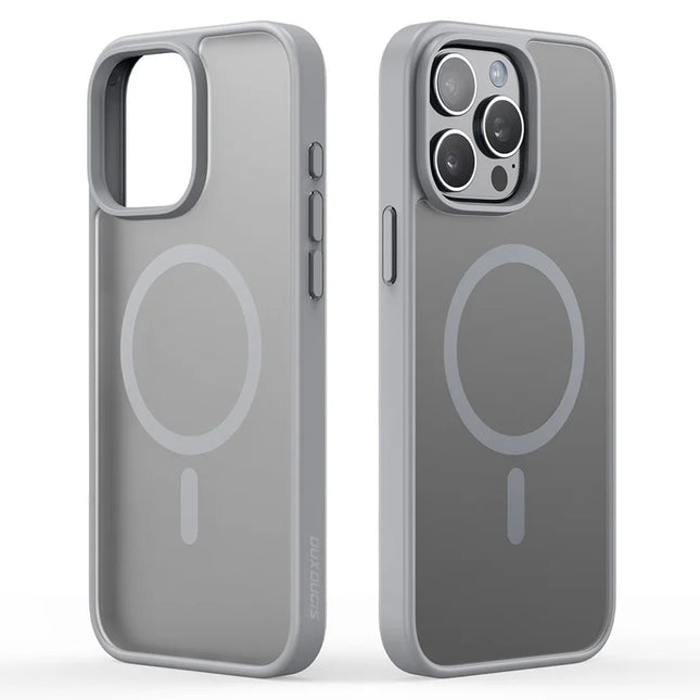 DUX DUCIS Yind Series For iPhone 15 Pro Max Matte Case Compatible with MagSafe PC+TPU Phone Cover - Grey