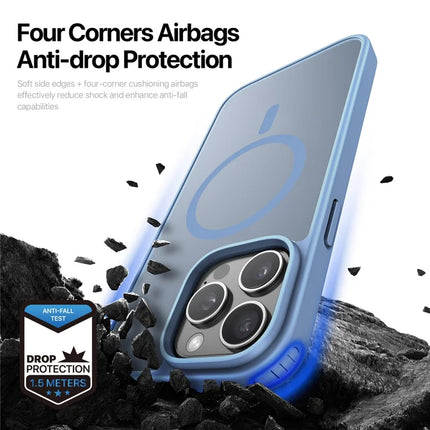 ShopCaseCart DUX DUCIS Yind Series For iPhone 15 Pro Max Matte Case Compatible with MagSafe PC+TPU Phone Cover