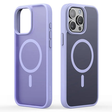 DUX DUCIS Yind Series For iPhone 15 Pro Max Matte Case Compatible with MagSafe PC+TPU Phone Cover - Light Purple