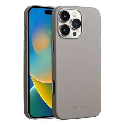 QIALINO For iPhone 16 Pro Max Case PC+Silicone Phone Cover Compatible with MagSafe - Grey