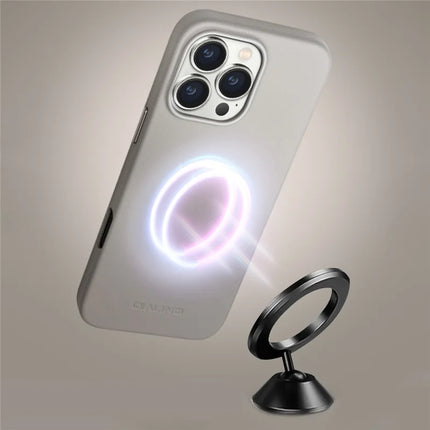 QIALINO For iPhone 16 Pro Max Case PC+Silicone Phone Cover Compatible with MagSafe