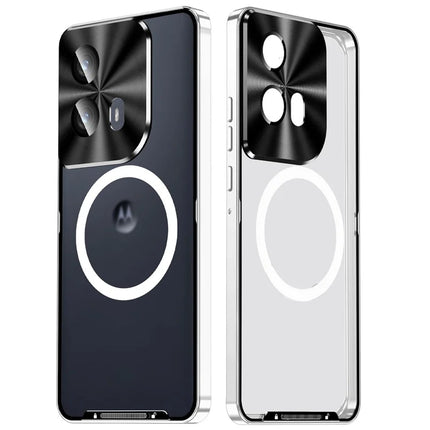 Magic Shield Magnetic Series for Motorola Edge (2024) 5G Case Metal+TPU Phone Cover with Lens Guard