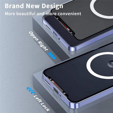 Magic Shield Magnetic Series for Motorola Edge (2024) 5G Case Metal+TPU Phone Cover with Lens Guard