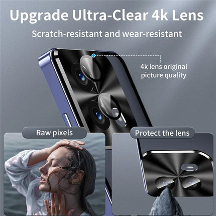 Magic Shield Magnetic Series for Motorola Edge (2024) 5G Case Metal+TPU Phone Cover with Lens Guard