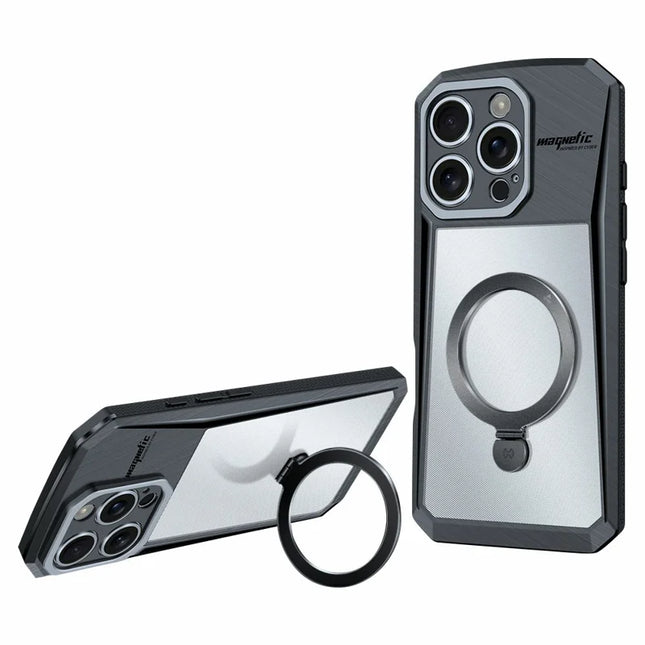 XUNDD For iPhone 16 Pro Max Case Compatible with MagSafe Kickstand  PC+TPU Phone Cover
