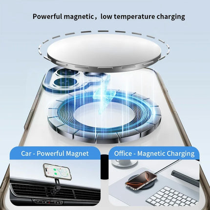 XUNDD For iPhone 16 Case Compatible with MagSafe TPU+Acrylic Airbag Corners Protective Cover