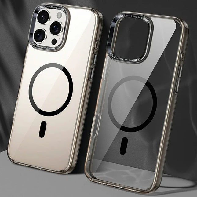 XUNDD For iPhone 16 Pro Max Case Compatible with MagSafe TPU+Acrylic Airbag Corners Protective Cover - Black