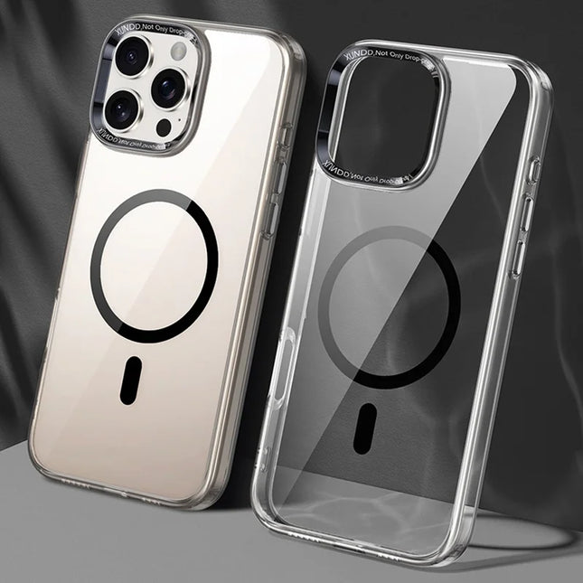 XUNDD For iPhone 16 Pro Max Case Compatible with MagSafe TPU+Acrylic Airbag Corners Protective Cover - Transparent
